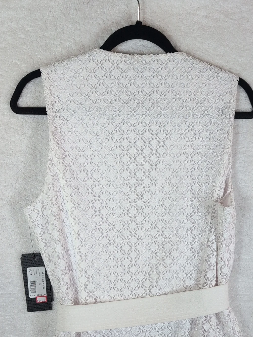 Marciano White Lace Dress with Fabric Belt - Picture 7 of 7